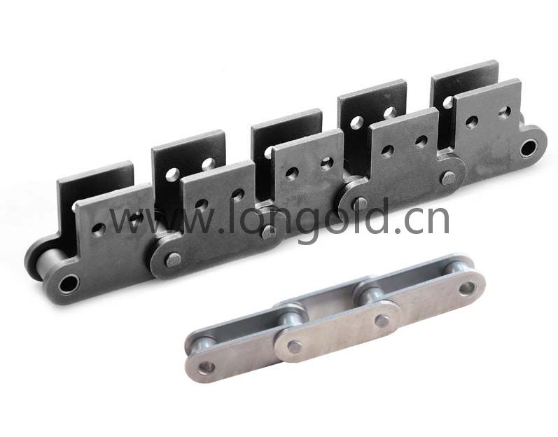 每2節帶SK1/SK2附件表面涂層雙倍節距鏈 NEP規格 每2節帶SK1/SK2附件表面涂層雙倍節距鏈 NEP規格