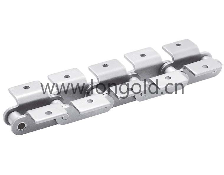 每2節帶K1/K2附件表面涂層雙倍節距鏈 NEP規格 每2節帶K1/K2附件表面涂層雙倍節距鏈 NEP規格