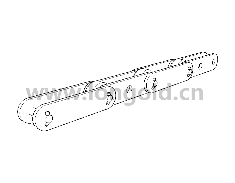 帶中間套筒（CB）附件的大型輸送鏈